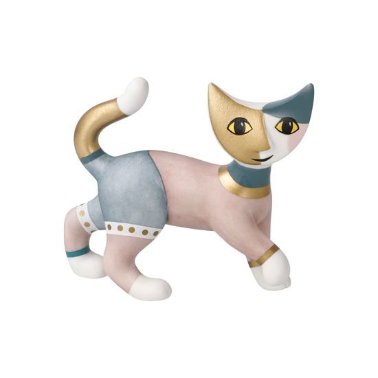 Cat Molly 7.5 / 2.5 / 7cm, biscuit china, Cats Goebel R. Wachtmeister