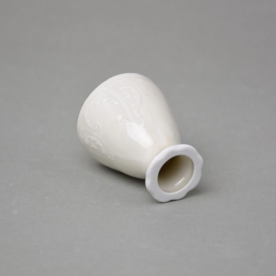 Kalíšek na vejce, Thun 1794, karlovarský porcelán, BERNADOTTE ivory + zlato