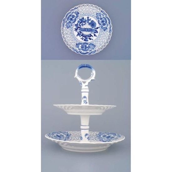 2-compartment dish 18 plus 24 cm, Original Blue Onion Pattern