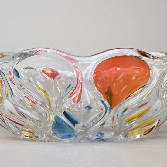 Mísa oválná Ocean 37 x 23 x 11 cm barevná - křišťálová, Jihlavské sklárny Bohemia 1845