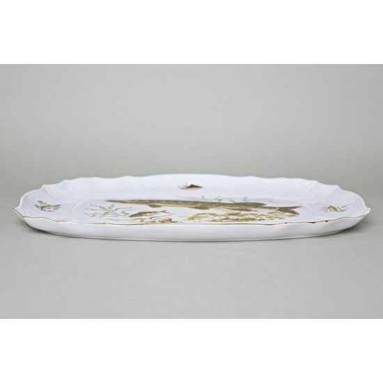 Tray 40 cm, Thun 1794 Carlsbad porcelain, BERNADOTTE fishing