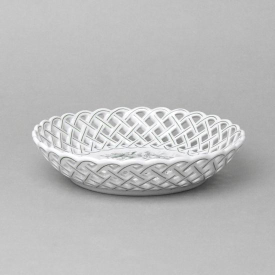 Basket perforated round 18 cm, Original Green Onion pattern