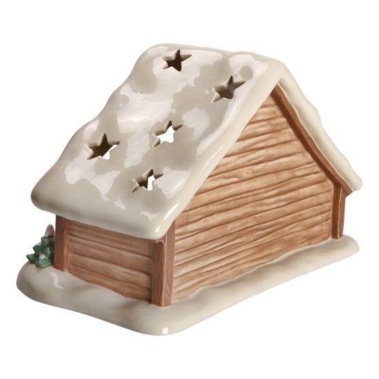 Betlémská salaš zasněžená, 37 / 24 / 24 cm, kamenina, Goebel