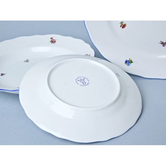 Talířová sada pro 6 osob, Házenka modrá linka 26,24,19, Český porcelán a.s.
