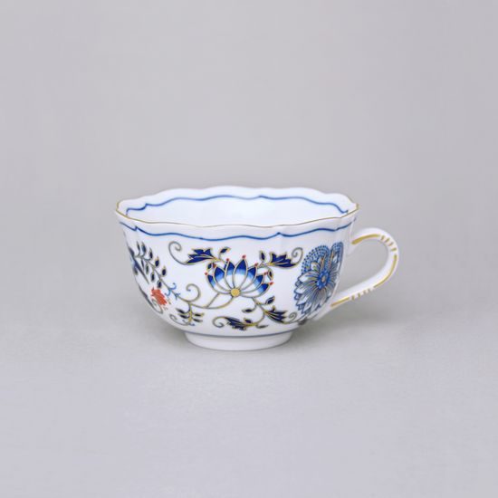 Šálek nízký C/1 200 ml na čaj, rubínová červeň + zlato, Český porcelán a.s.