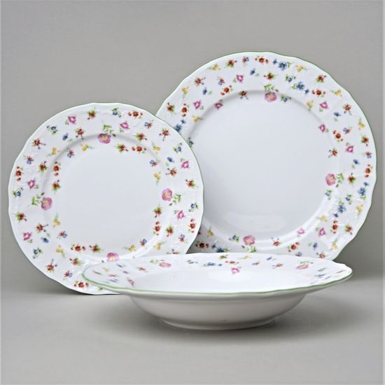 Plate set for 6 persons, Thun 1794 Carlsbad porcelain, BERNADOTTE 7570a57