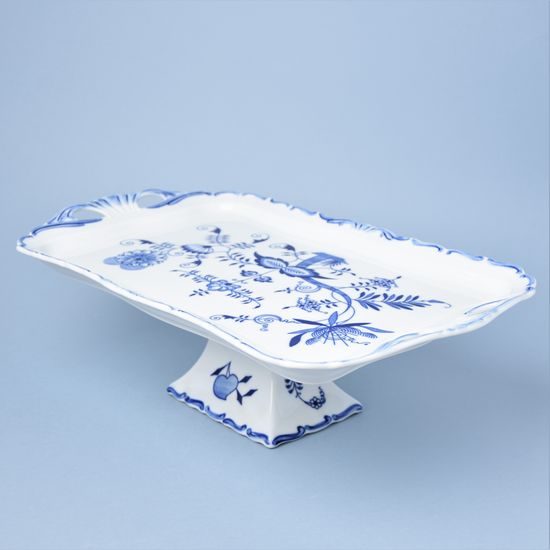 Tray Aida 45 cm on stand, Original Blue Onion Pattern