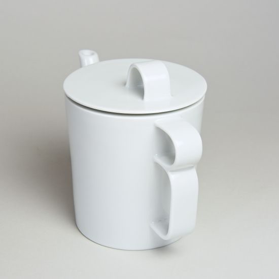 Bohemia White, Víčko ke konvi hotelové čajové 0,45 l, design Jiří Pelcl, Český porcelán a.s.