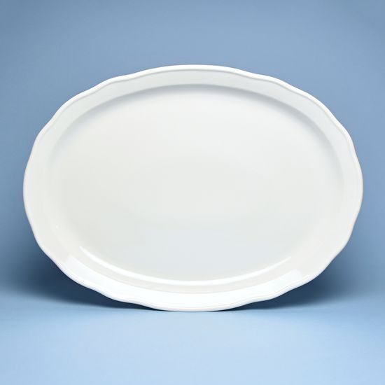 Oval Plate 35 cm, White Porcelain, Cesky porcelan a.s