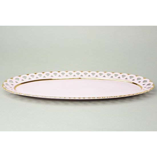 Mísa oválná 42 x 22 cm, Byzant 403, Růžový porcelán z Chodova