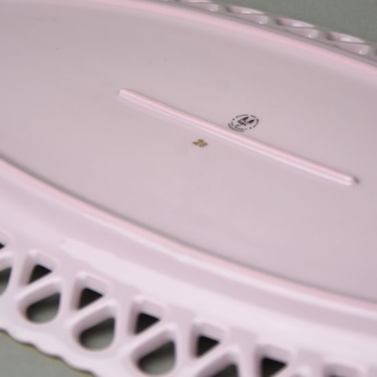 Mísa oválná 42 x 22 cm, Byzant 403, Růžový porcelán z Chodova