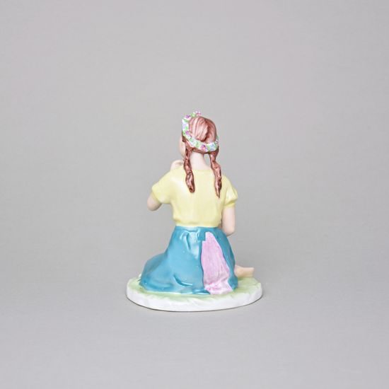 Dívka s beruškou, 10 x 9,5 x 13,5 cm, Color, Porcelánové figurky Duchcov