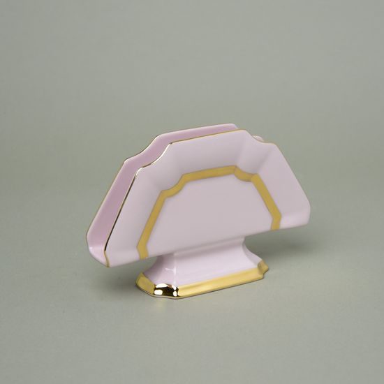 Stojánek na ubrousky 10 x 15 cm, Empír 380, Růžový porcelán z Chodova