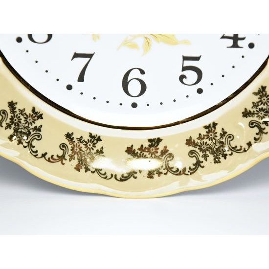 Clock wall 24 cm, Gold Rose, Carlsbad