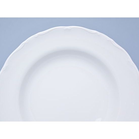 Plate deep 23 cm, Ophelie white, Thun 1794