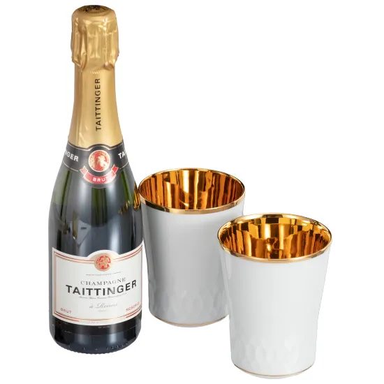 Champagne cups, 3-pcs set, Meissen porcelain