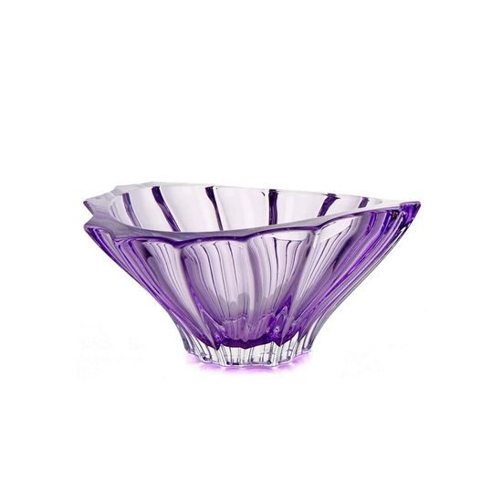 Crystal Bowl Plantica, Amethyst color, 22 cm, Aurum Crystal