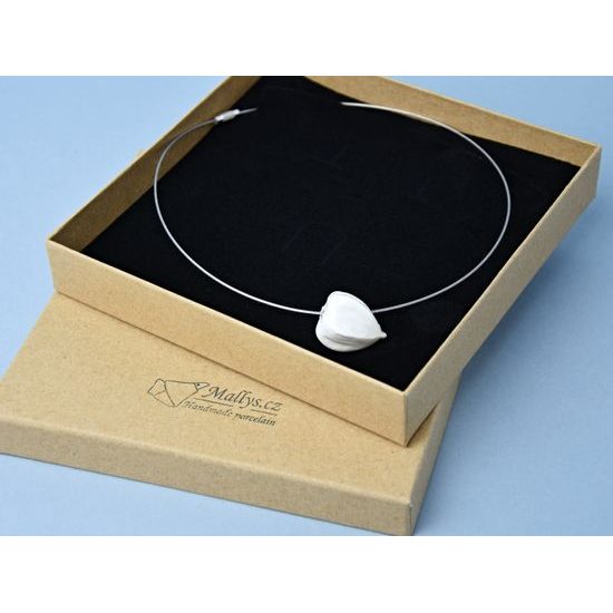 Necklace: Goldenberry (Ground Cherry), Porcelain Jewels Studio Mallys