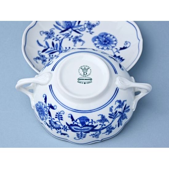 Cup and saucer soup 0,25 l / 17,5 cm, Original Blue Onion Pattern