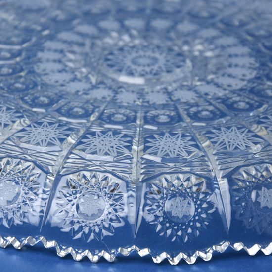 Talíř / mísa kulatá plochá 31 cm, brus 500pk, Bohemia Crystal