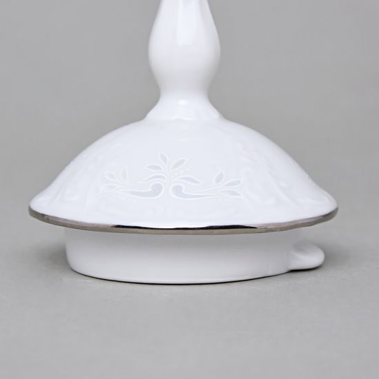 Víčko ke konvi čajové 1,2 l, Thun 1794, karlovarský porcelán, BERNADOTTE mráz, platinová linka