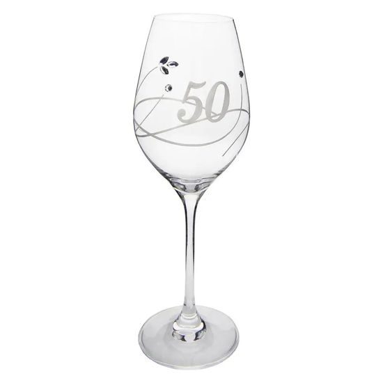 Celebration: Glass 360 ml plus Swarovski Crystals plus celebration number