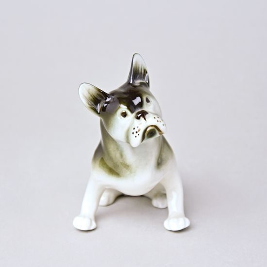 Buldok 13 x 7,5 x 12 cm, Luxor, Porcelánové figurky Duchcov, 2.j.