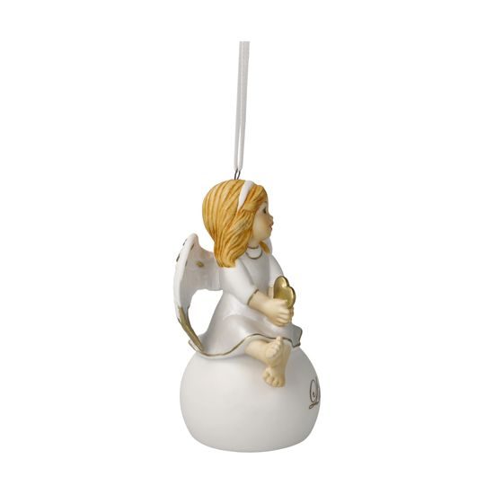 Angel bell love 5,5 / 5,5 / 9,5 cm, biscuit porcelain, Goebel