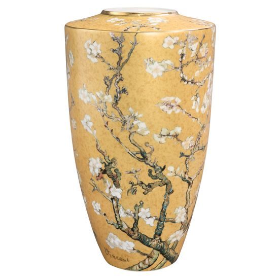 Vase V. Van Gogh - Almond Tree Golden, 29,5 / 29,5 / 55 cm, Porcelain, Goebel