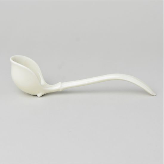 Spoon for 500 ml sauce boat, Thun 1794 Carlsbad porcelain, BERNADOTTE ivory + flowers