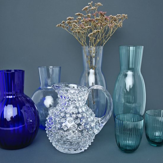 Křišťálová karafa / váza Tethys, 1900 ml, Light Blue, Sklárna Květná 1794