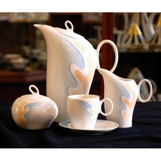 Kávová souprava pro 6 osob, Future dekorovaný, Thun 1794, karlovarský porcelán, FUTURE