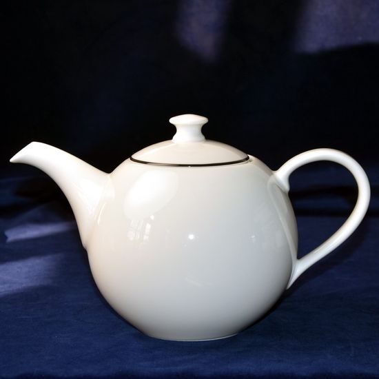 Olga: Pot tea Sone 1,8 l with black line, Cesky porcelan a.s.