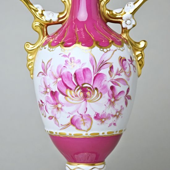 Váza AMFORA dvouuchá 28,5 x 13 x 10 cm, Purpur, Vázy Duchcov