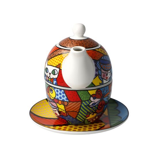 Tea for one Britto Garden 350ml, new bone china, J. Rizzi, Goebel