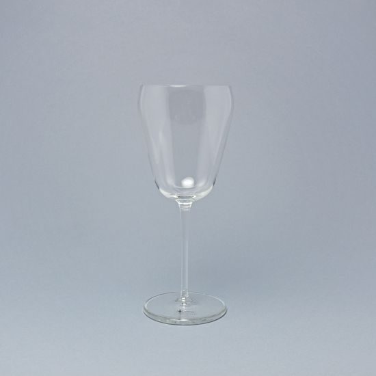 Luxurious Design White Wine Glass 350 ml, lower stem, Glassworks Kvetna 1794