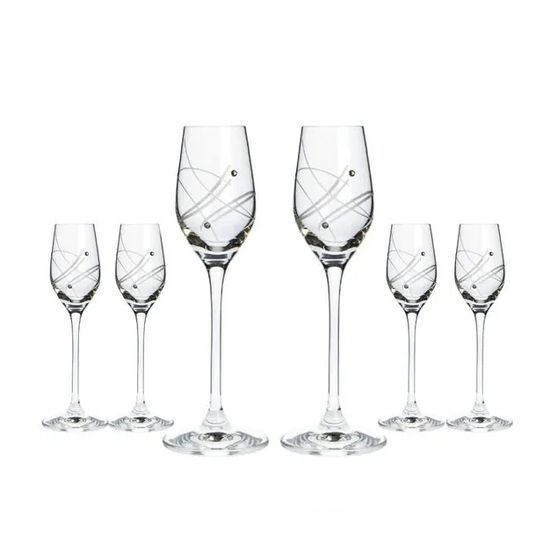 Celebration - Liqueur glasses 95 ml, 6 ks, krystaly Swarovski