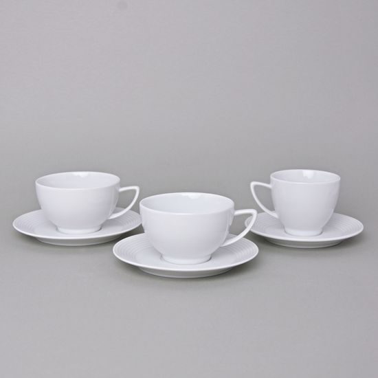 Cup cofffee 140 ml + saucer 135 mm, Lea white, Thun 1794 Carlsbad porcelain