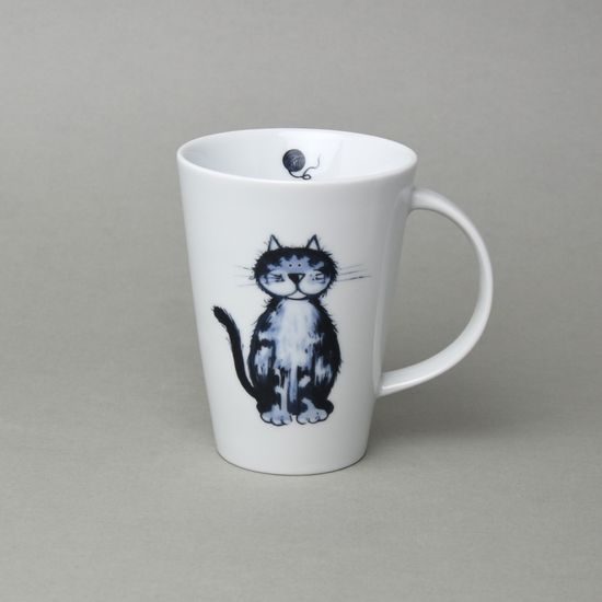 Hrnek Monza 0,35 l - kočka - náhodný dekor, 12 cm, Český porcelán a.s.