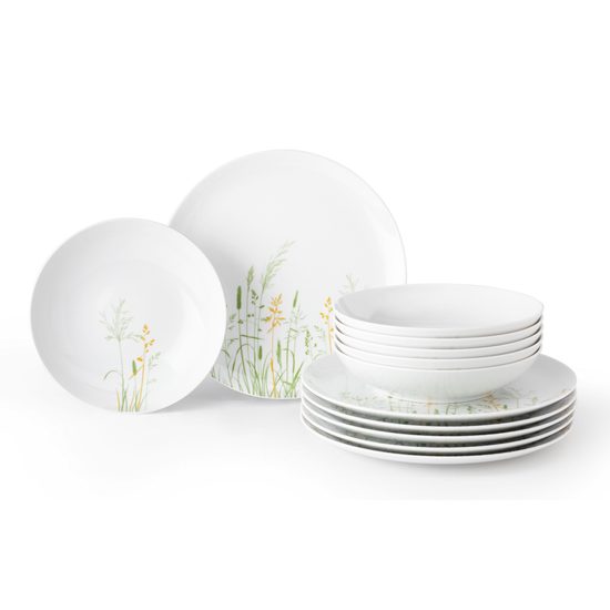 Liberty grass: Plate set 12 pcs., Seltmann porcelain