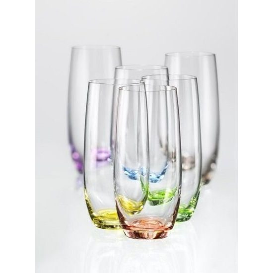 Club 350 ml Rainbow - set of six coloured glasses, Crystalex
