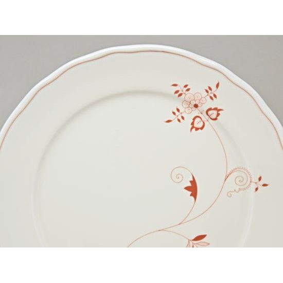 Talíř mělký 26 cm, cibulák ECO červený na ivory, Český porcelán a.s.