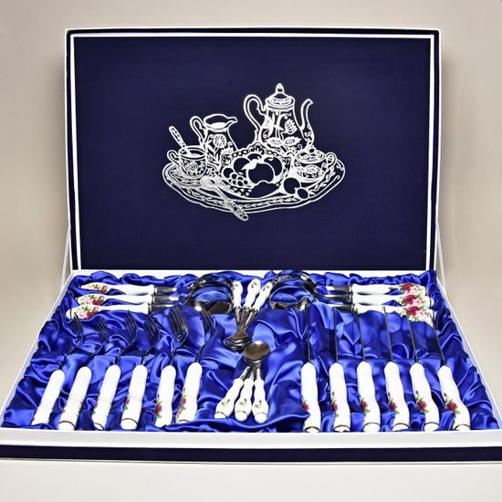 Cutlery set 24 pieces, BERNADOTTE, Meissen Rose, Toner cutlery
