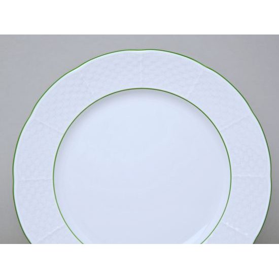 7047703: Dessert plate 19 cm, Thun 1794, karlovarský porcelán, NATÁLIE light green lines