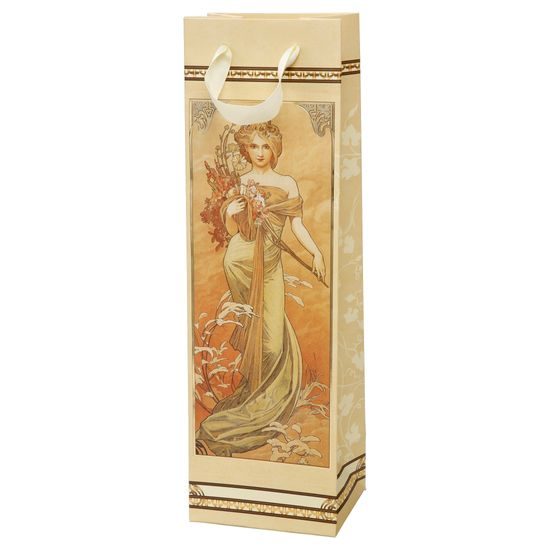 Gift bag Alphonse Mucha - Spring 1900, 12 / 10 / 39 cm, Goebel