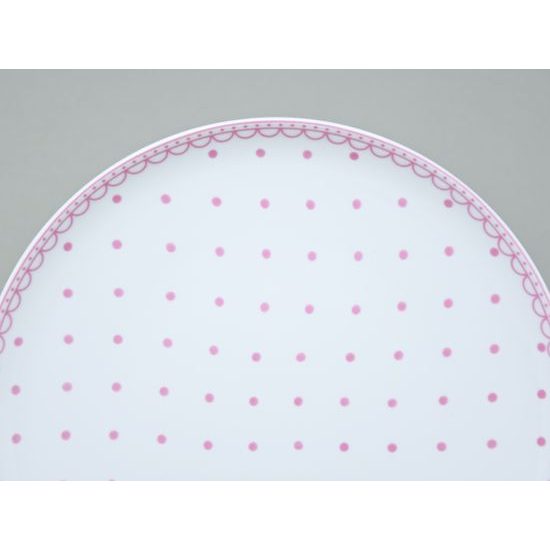 Tom 30357b0 pink: Plate dining 26 cm, Tom 30357a0, karlovarský porcelán
