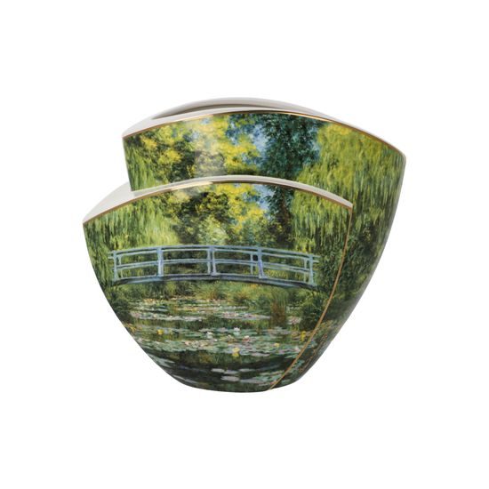 Vase Monet - Japenese bridge, 33 / 16,5 / 29, Porcelain, Goebel