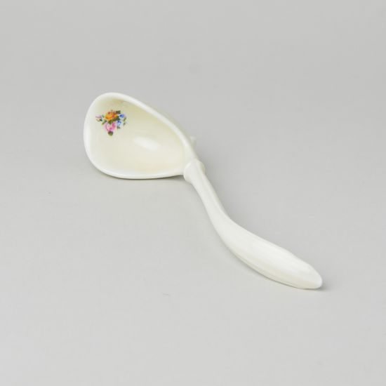 Spoon for 500 ml sauce boat, Thun 1794 Carlsbad porcelain, BERNADOTTE ivory + flowers