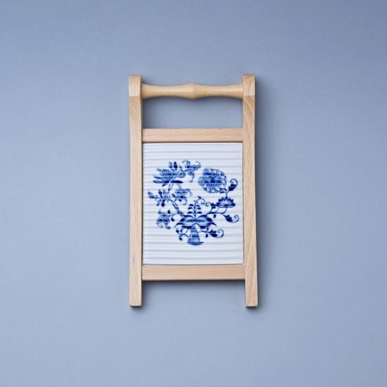 Valcha mini s dřevěným rámečkem 11 x 9 cm, Cibulák, originální z Dubí