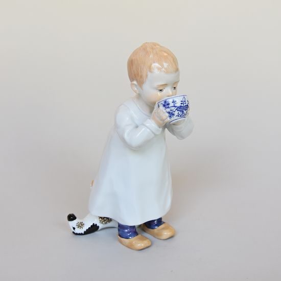 Boy With A Cup With Onion Pattern, Porcelain Figures Meissen